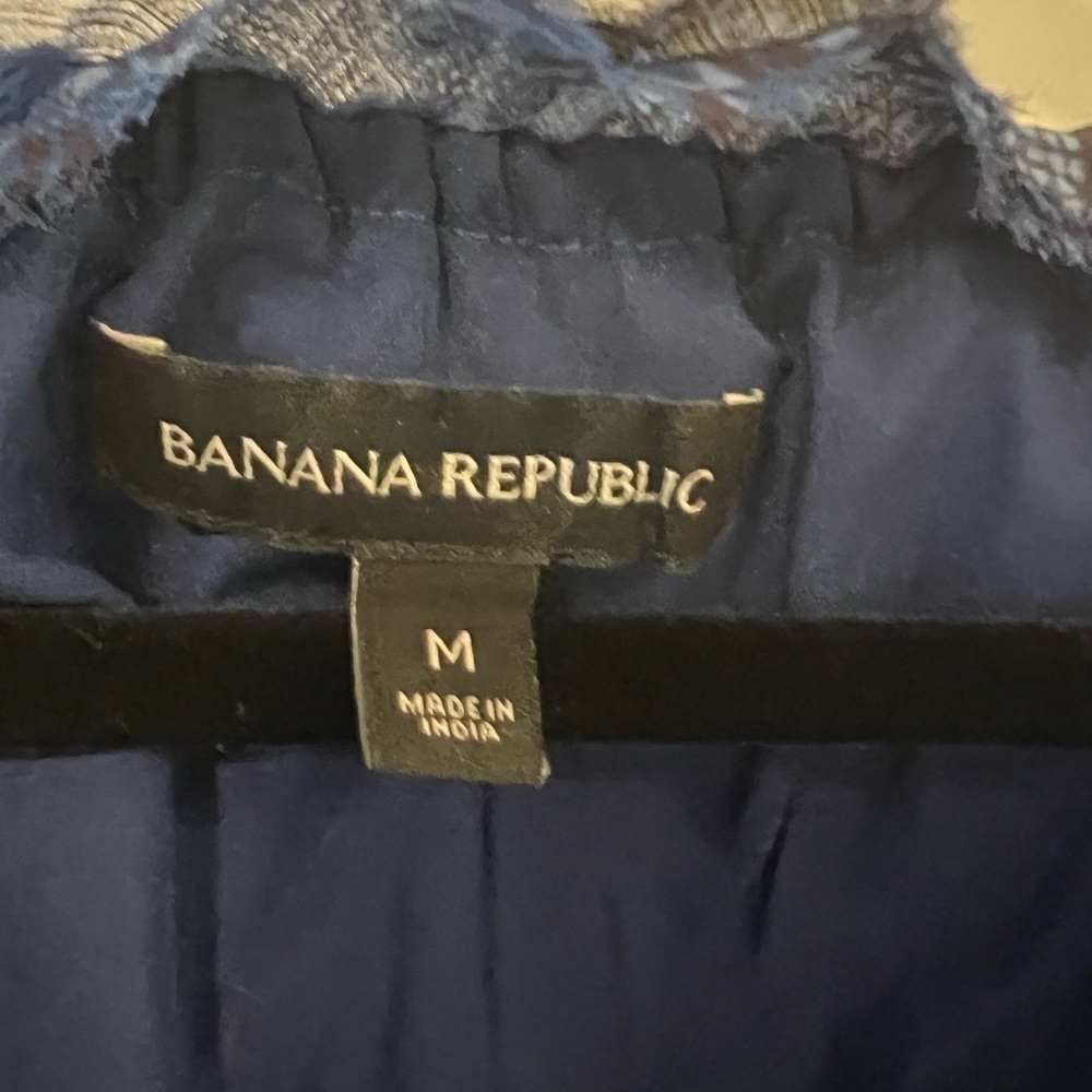 Banana Republic snake print smocked drop waist tassel tie neck mini dress - Picture 4 of 5